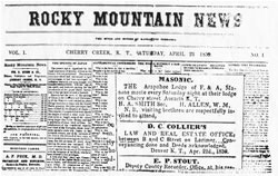 Masonic Notices In The First Issue Of The Rocky Mountain News  November 23, 1859